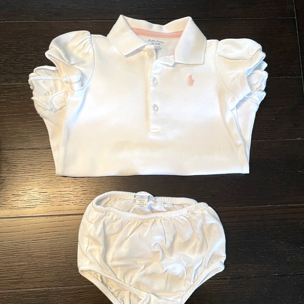 Ralph Lauren 12M White Polo Dress